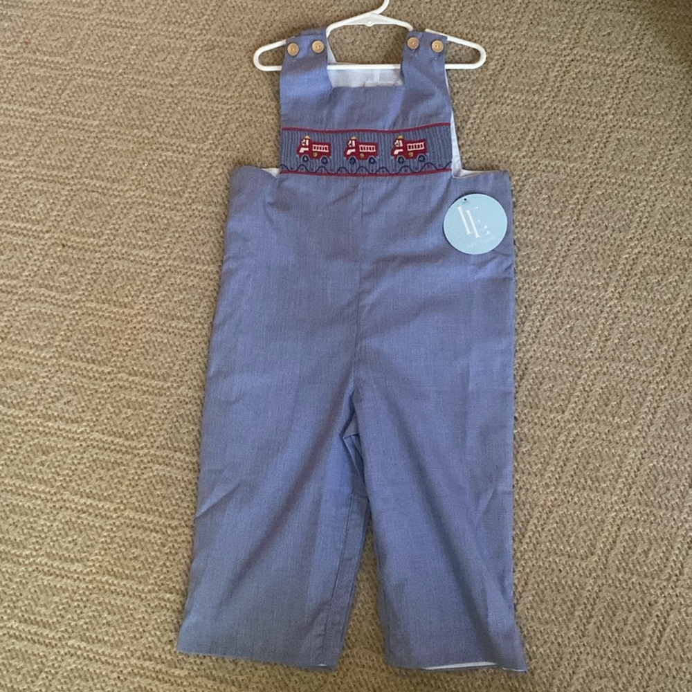 NWT Little English Firetruck Longall 4T